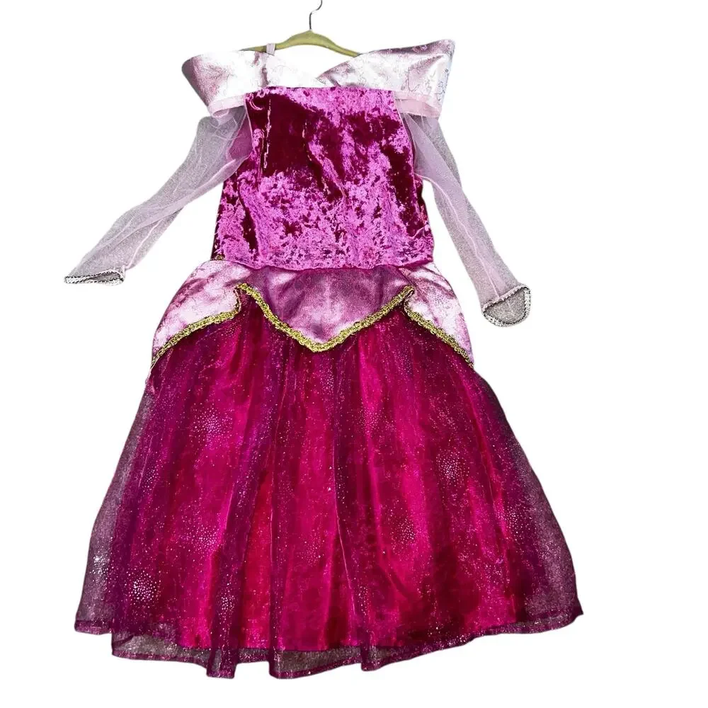 Disney Parks Princess Sleeping Beauty (Aurora) pink ball gown Costume girls sz S